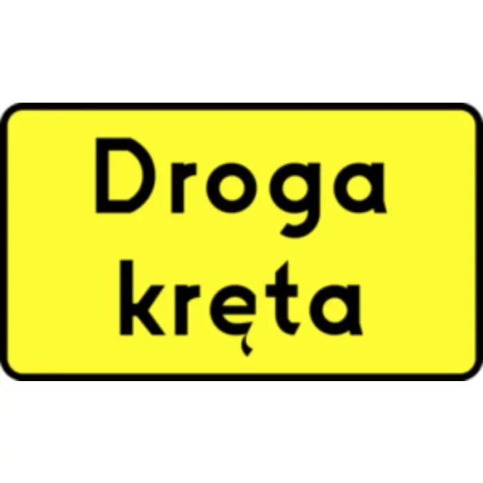 Tabliczka T-5 – Początek drogi krętej 500x900 mm