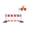 Zapora siatkowa U-20a ze stali ocynkowanej ogniowo L-2000 mm z licem 1 generacji 2 pasy biało-czerwone