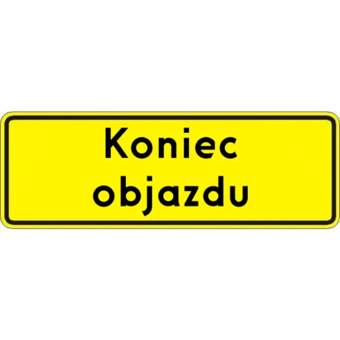 Objazd F-9 koniec objazdu