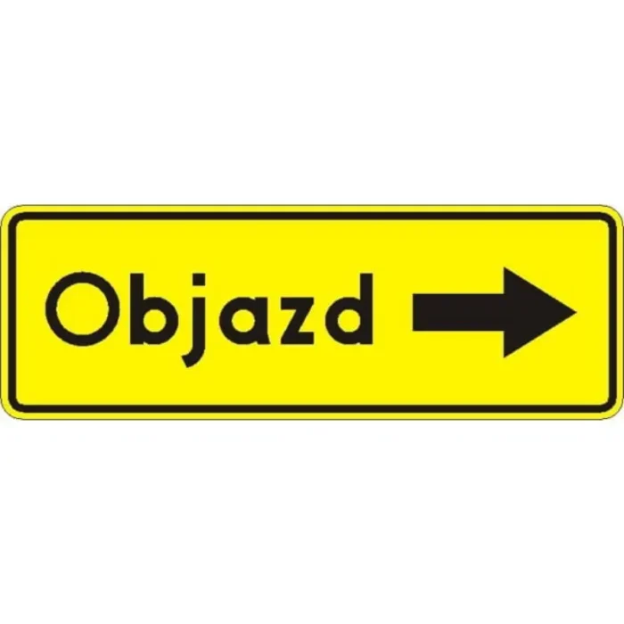Objazd F-9B strzałka w prawo