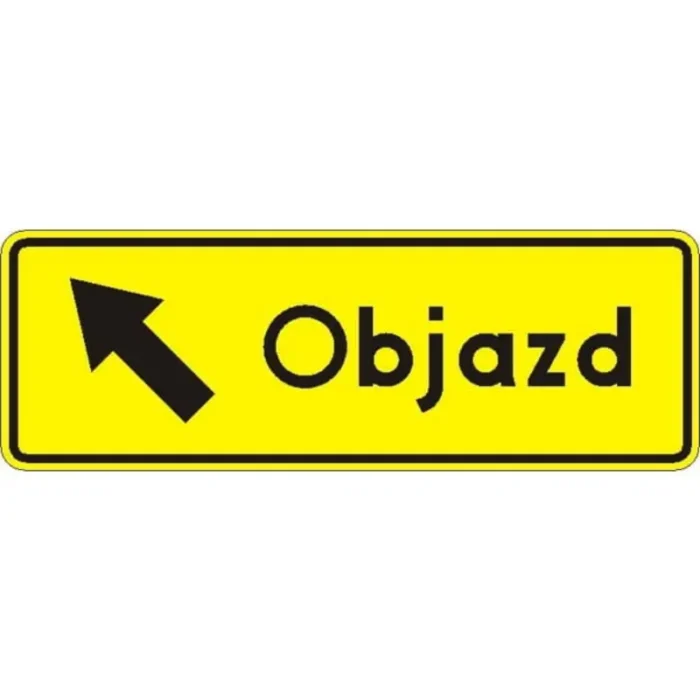Objazd F-9C strzałka w lewo skos