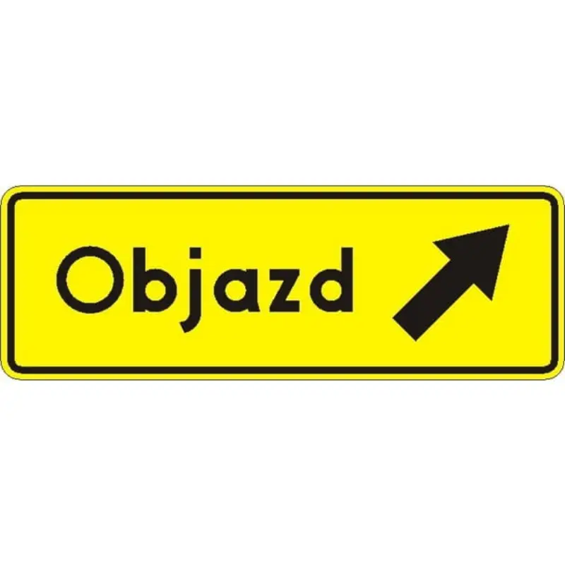 Objazd F-9E strzałka w prawo skos